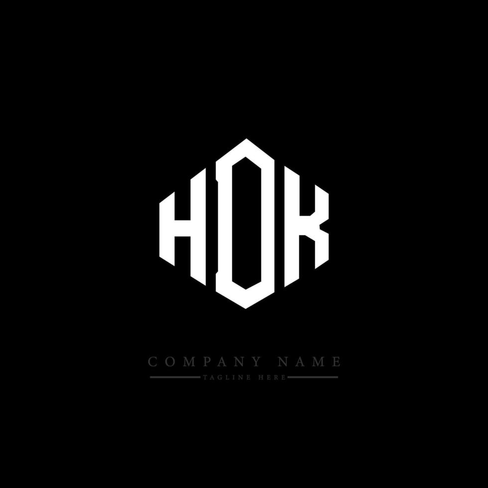 design del logo della lettera hdk con forma poligonale. design del logo a forma di poligono e cubo hdk. hdk esagono vettore logo modello colori bianco e nero. monogramma hdk, logo aziendale e immobiliare.