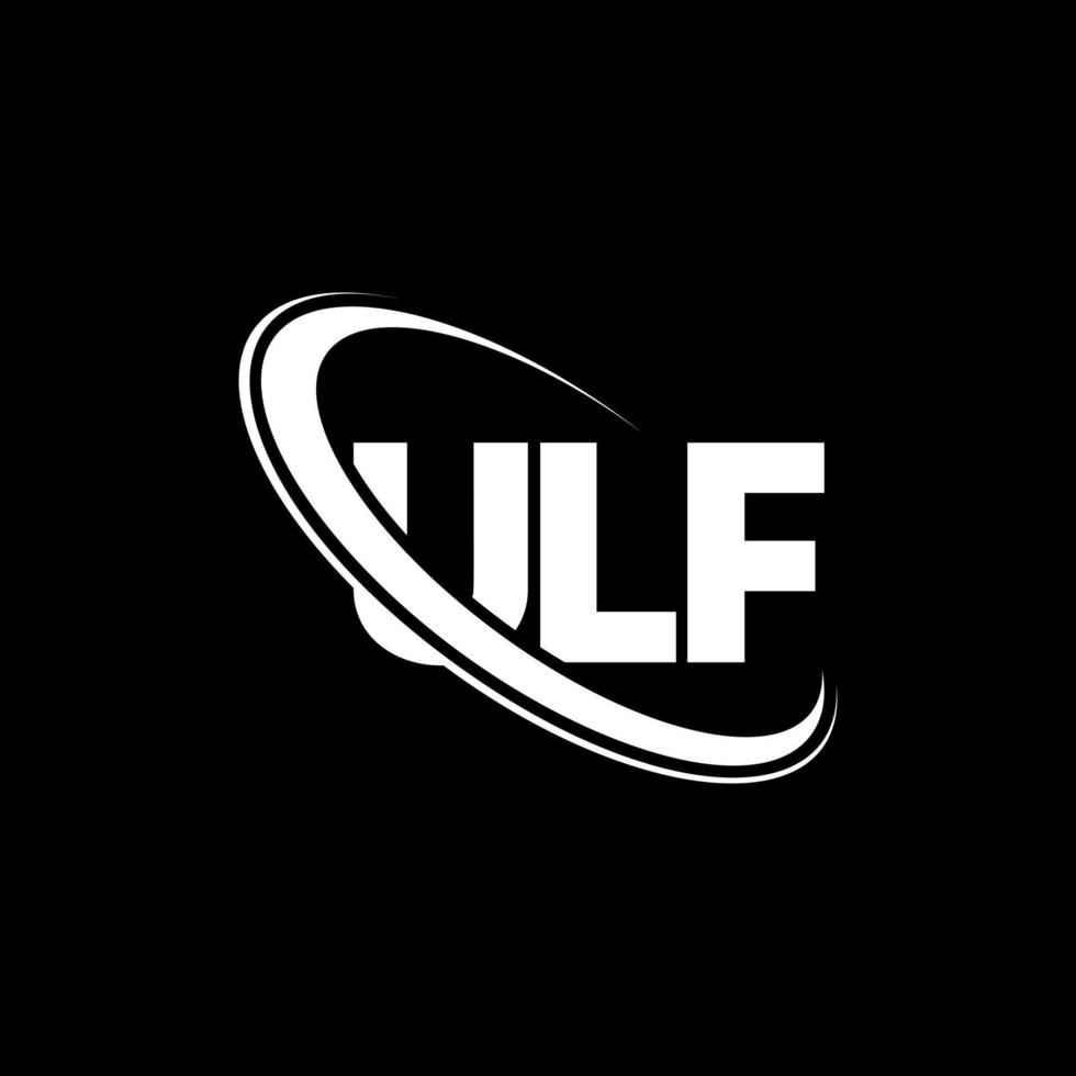 logo ulf. lettera ulf. design del logo della lettera ulf. iniziali ulf logo collegate con cerchio e logo monogramma maiuscolo. tipografia ulf per il marchio tecnologico, commerciale e immobiliare. vettore