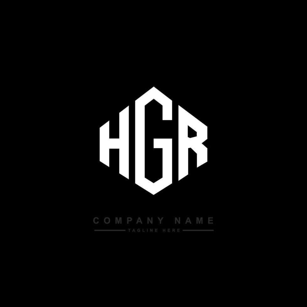 design del logo della lettera hgr con forma poligonale. hgr poligono e design del logo a forma di cubo. hgr modello di logo vettoriale esagonale colori bianco e nero. monogramma hgr, logo aziendale e immobiliare.