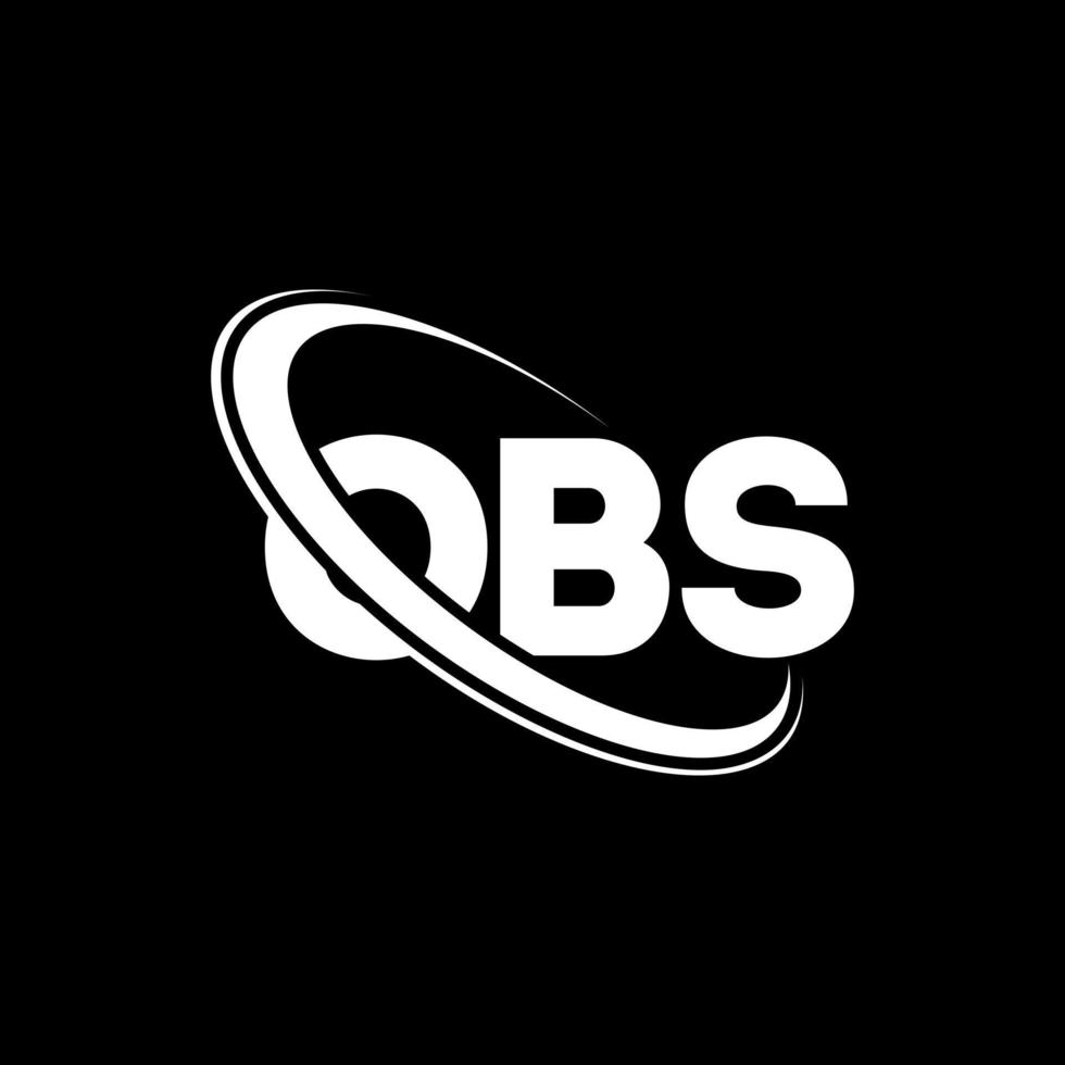 logo oss. lettera obs. design del logo della lettera obs. iniziali logo obs collegate a cerchio e logo monogramma maiuscolo. tipografia obs per il marchio tecnologico, commerciale e immobiliare. vettore