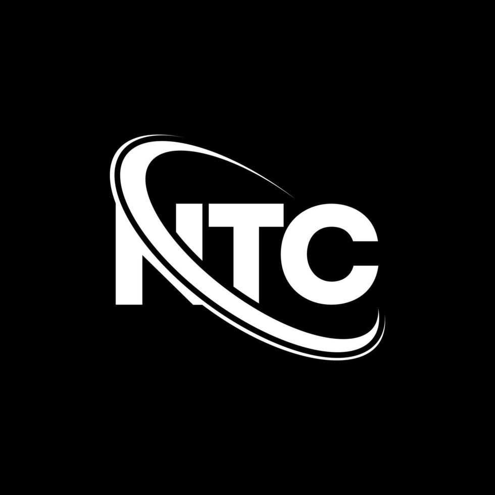 logo ntc. lettera ntc. design del logo della lettera ntc. iniziali logo ntc legate da cerchio e logo monogramma maiuscolo. tipografia ntc per il marchio tecnologico, aziendale e immobiliare. vettore