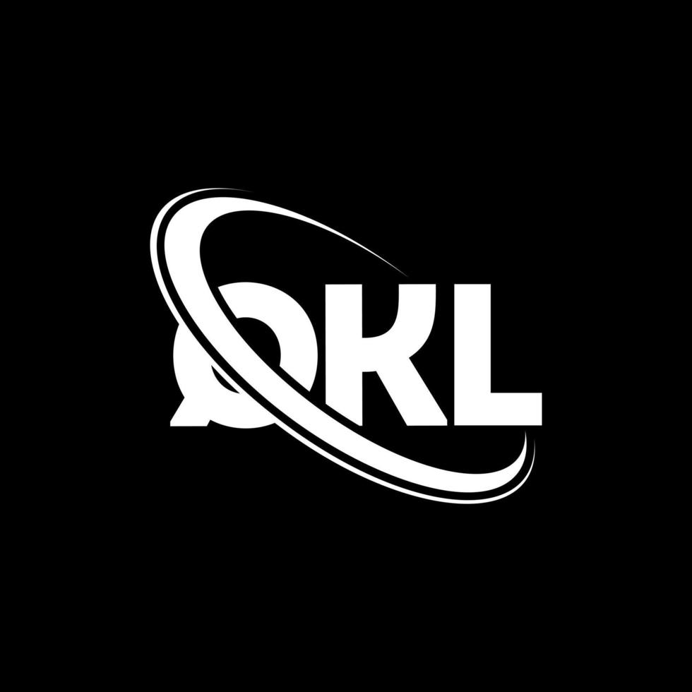 logo qkl. lettera qkl. design del logo della lettera qkl. iniziali qkl logo collegate con cerchio e logo monogramma maiuscolo. tipografia qkl per marchio tecnologico, commerciale e immobiliare. vettore