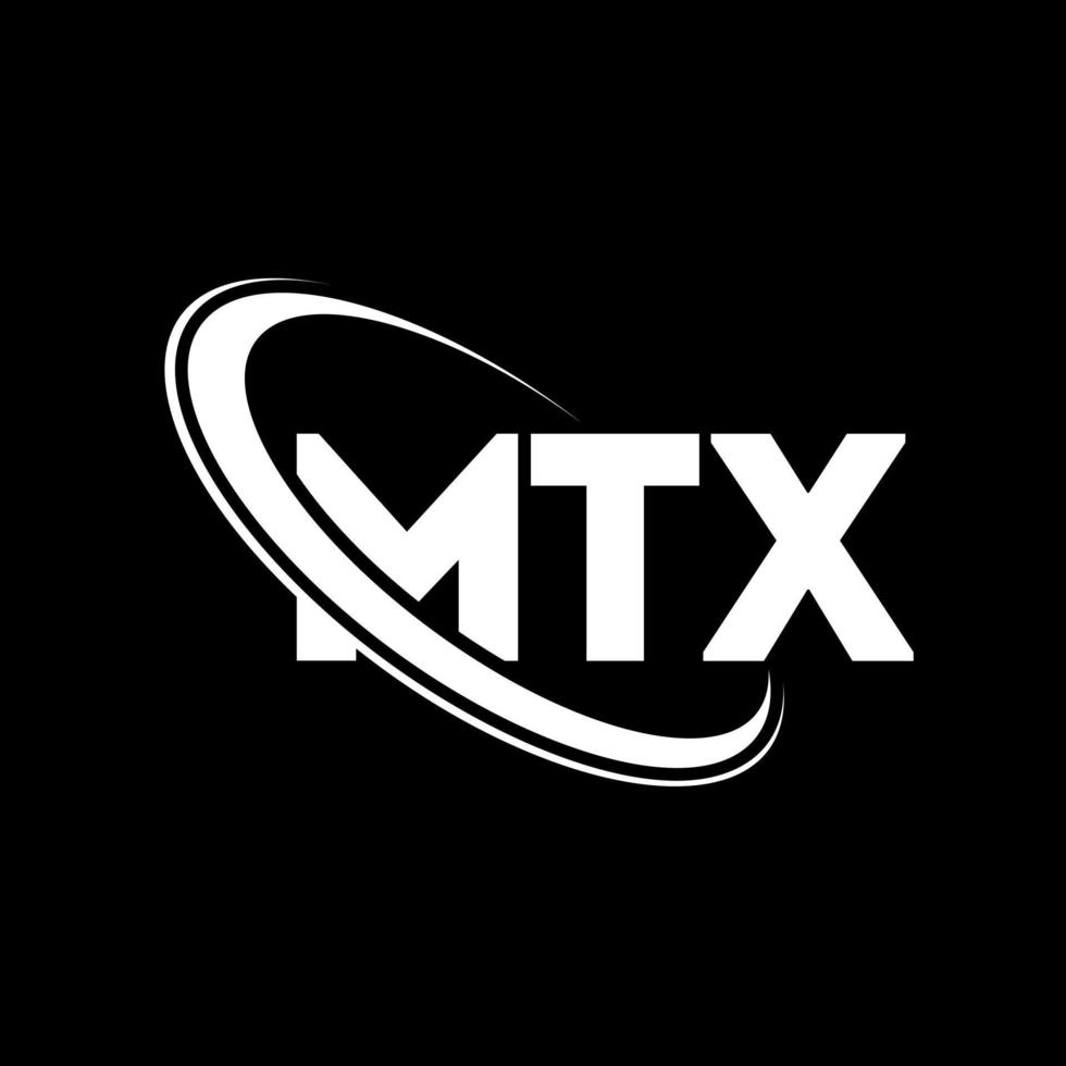 logo mtx. lettera mtx. design del logo della lettera mtx. iniziali logo mtx legate da cerchio e logo monogramma maiuscolo. tipografia mtx per il marchio tecnologico, commerciale e immobiliare. vettore