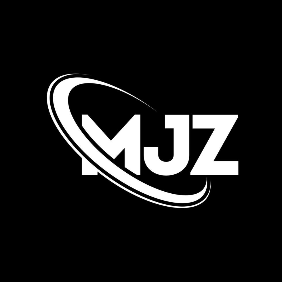 logo mjz. lettera mjz. design del logo della lettera mjz. iniziali logo mjz collegate con cerchio e logo monogramma maiuscolo. tipografia mjz per il marchio tecnologico, commerciale e immobiliare. vettore