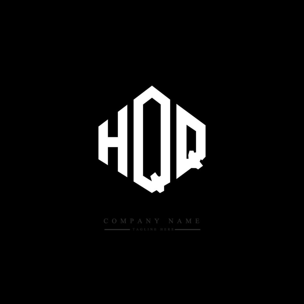 design del logo della lettera hqq con forma poligonale. hqq poligono e design del logo a forma di cubo. hqq modello di logo vettoriale esagonale colori bianco e nero. monogramma hqq, logo aziendale e immobiliare.
