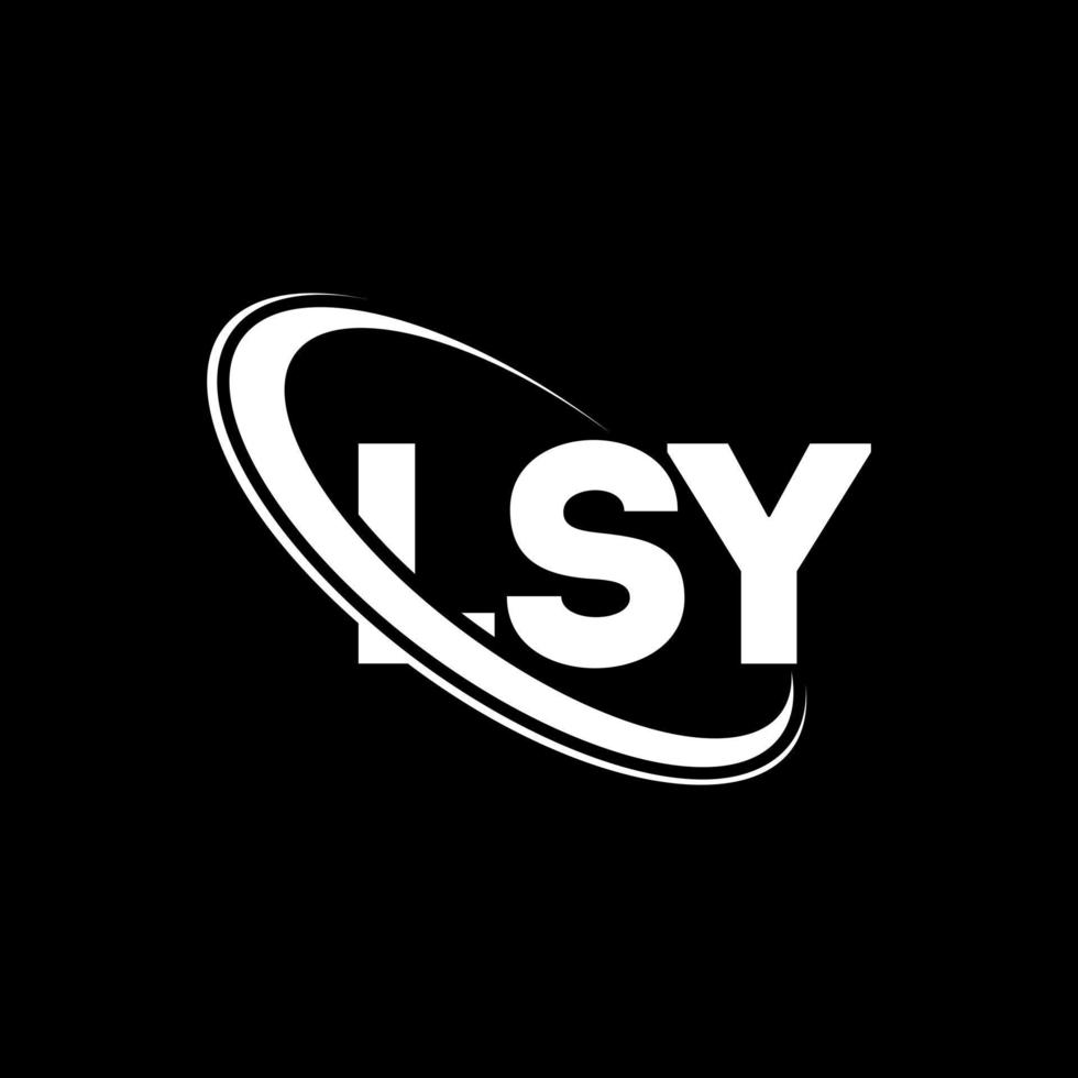 lsy logo. lsy lettera. design del logo della lettera lsy. iniziali lsy logo collegate con cerchio e logo monogramma maiuscolo. tipografia lsy per il marchio tecnologico, commerciale e immobiliare. vettore