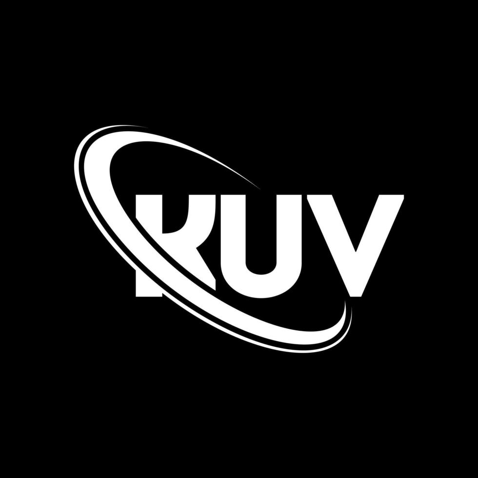 logo kuv. lettera kuv. design del logo della lettera kuv. iniziali logo kuv legate a cerchio e logo monogramma maiuscolo. tipografia kuv per marchio tecnologico, commerciale e immobiliare. vettore