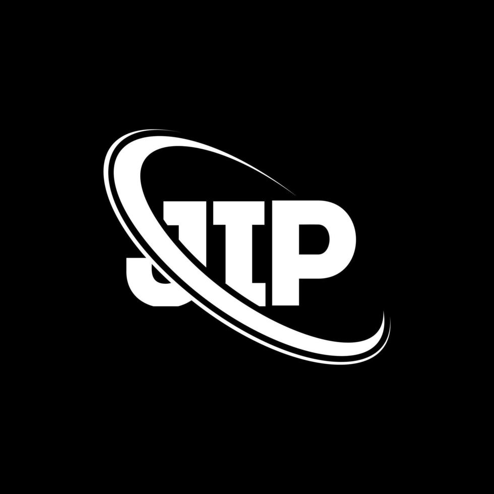logo jip. lettera jip. design del logo della lettera jip. iniziali logo jip legate a cerchio e logo monogramma maiuscolo. tipografia jip per il marchio tecnologico, commerciale e immobiliare. vettore