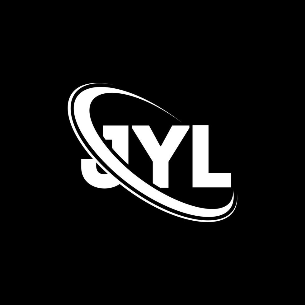 logo jyl. lettera jyl. design del logo della lettera jyl. iniziali jyl logo collegate con cerchio e logo monogramma maiuscolo. tipografia jyl per il marchio tecnologico, commerciale e immobiliare. vettore