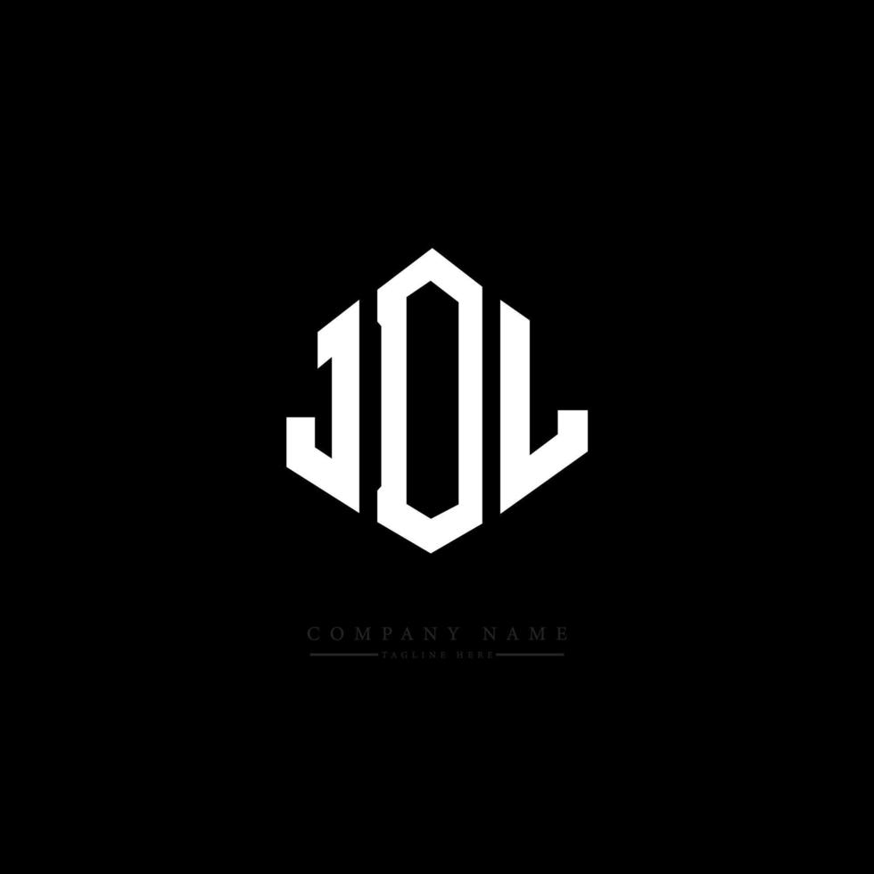 design del logo della lettera jdl con forma poligonale. jdl poligono e design del logo a forma di cubo. jdl modello di logo vettoriale esagonale colori bianco e nero. monogramma jdl, logo aziendale e immobiliare.
