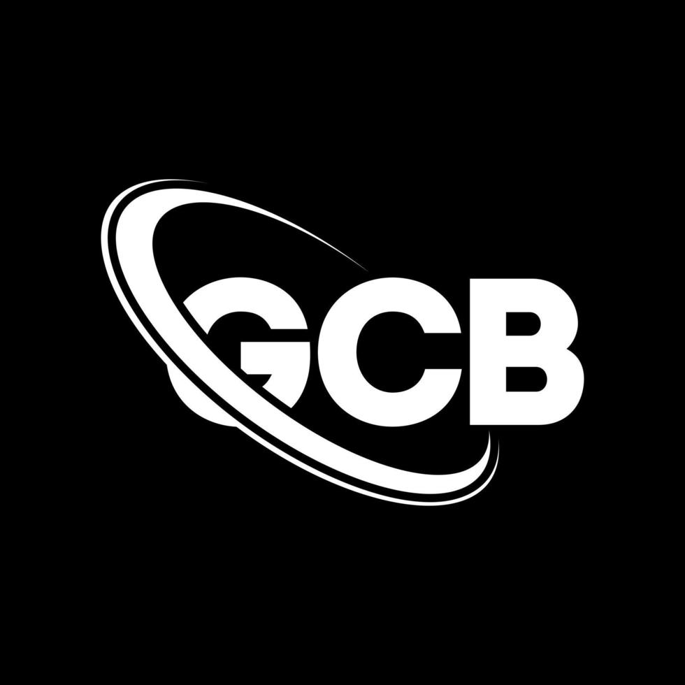 logo gb. lettera gb. design del logo della lettera gcb. iniziali gcb logo collegate con cerchio e logo monogramma maiuscolo. tipografia gcb per il marchio tecnologico, aziendale e immobiliare. vettore