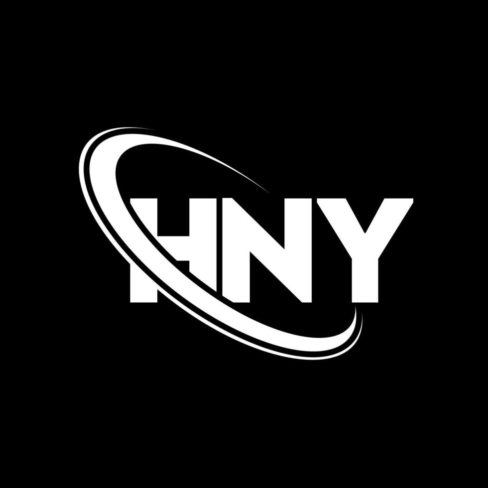 hny logo. hny lettera. design del logo della lettera hny. iniziali hny logo collegate con cerchio e logo monogramma maiuscolo. tipografia hny per il marchio tecnologico, commerciale e immobiliare. vettore