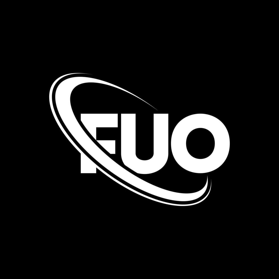 fuo logo. fuo lettera. disegno del logo della lettera fuo. iniziali fuo logo legate da cerchio e logo monogramma maiuscolo. tipografia fuo per il marchio tecnologico, commerciale e immobiliare. vettore