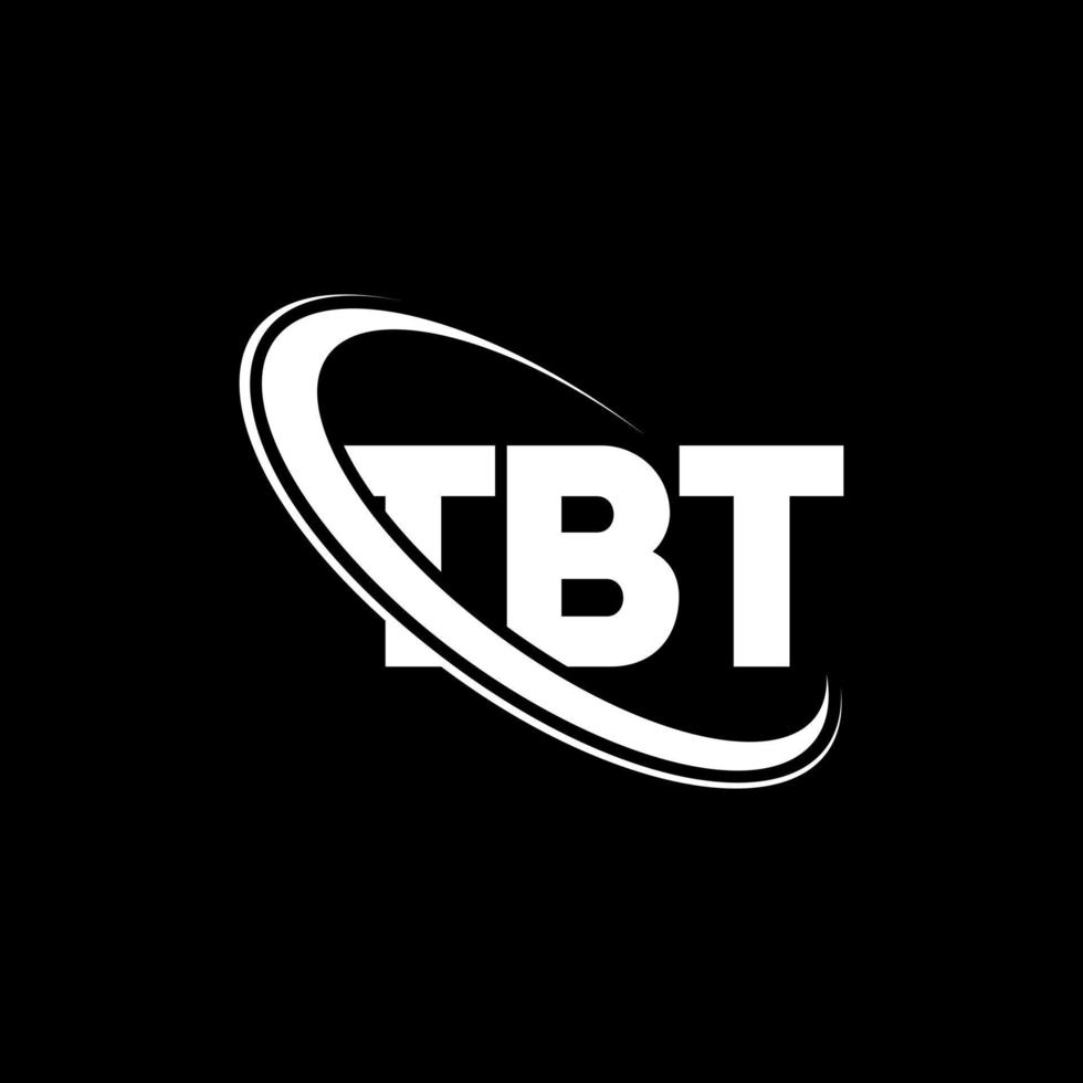 logo tbt. lettera tbt. design del logo della lettera tbt. iniziali logo tbt legate a cerchio e logo monogramma maiuscolo. tipografia tbt per il marchio tecnologico, commerciale e immobiliare. vettore