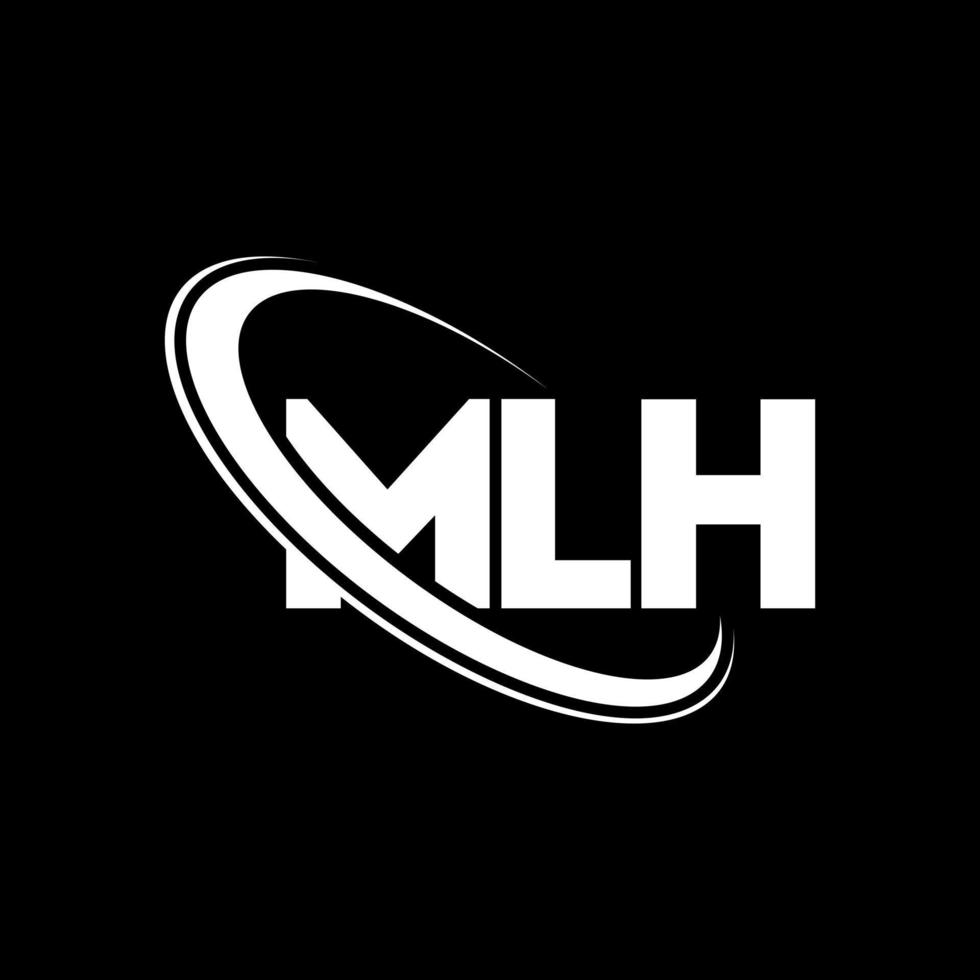 logo ml. mh lettera. design del logo della lettera mlh. iniziali mlh logo collegate con cerchio e logo monogramma maiuscolo. tipografia mlh per il marchio tecnologico, aziendale e immobiliare. vettore