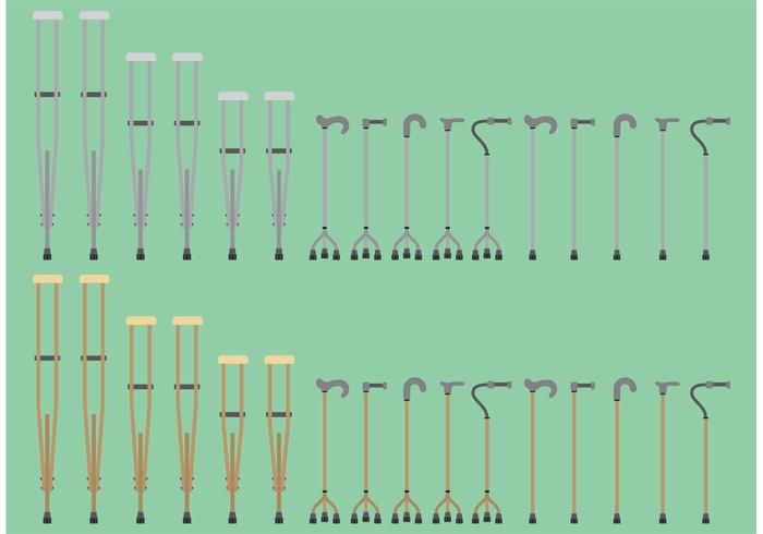 Vettori di stampelle e canne