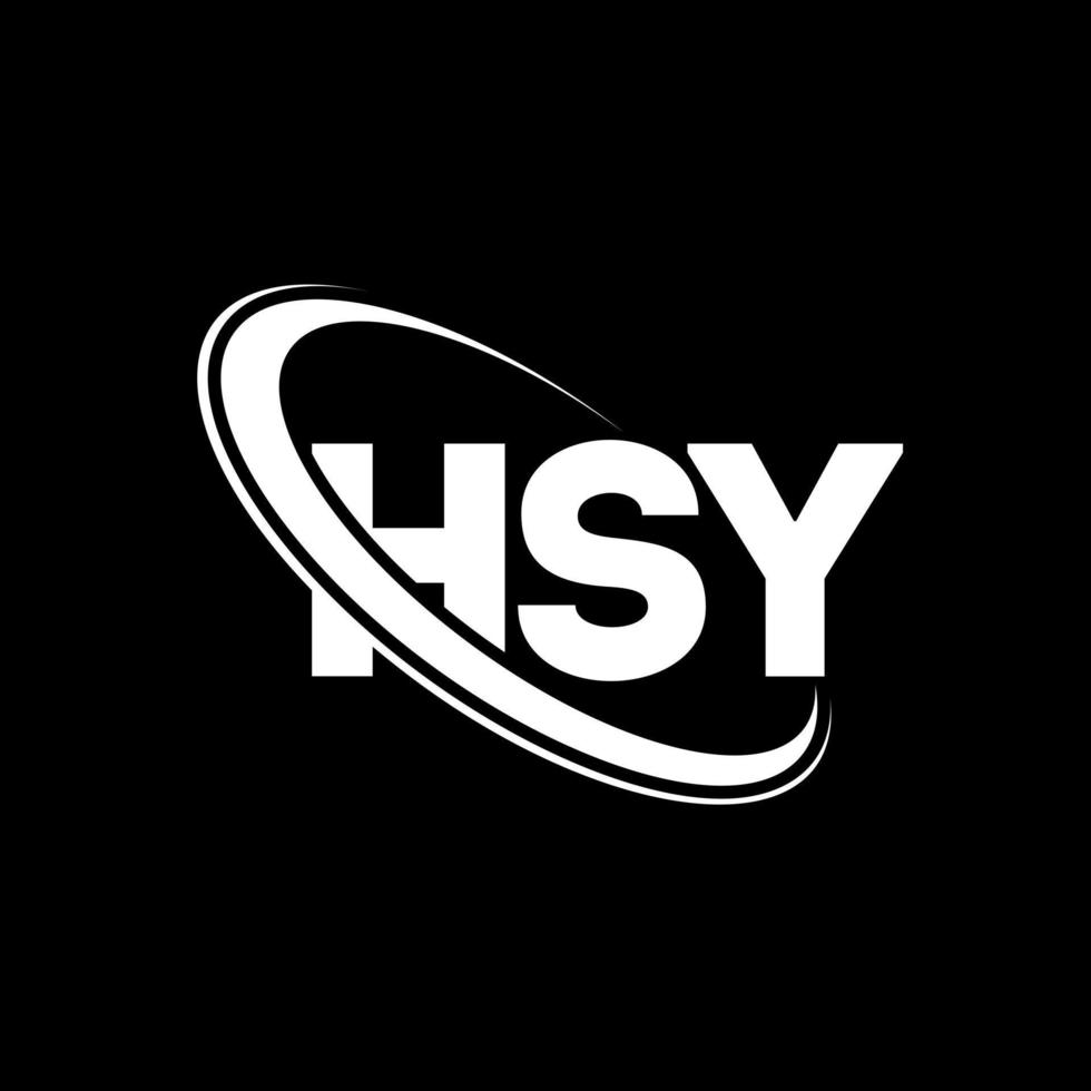 logo hsy. hsy lettera. design del logo della lettera hsy. iniziali hsy logo collegate a cerchio e logo monogramma maiuscolo. tipografia hsy per il marchio tecnologico, commerciale e immobiliare. vettore