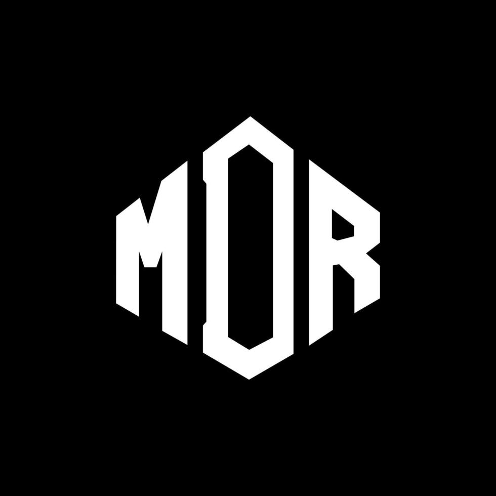 mdr lettera logo design con forma poligonale. mdr poligono e design del logo a forma di cubo. mdr esagono vettore logo modello colori bianco e nero. monogramma mdr, logo aziendale e immobiliare.