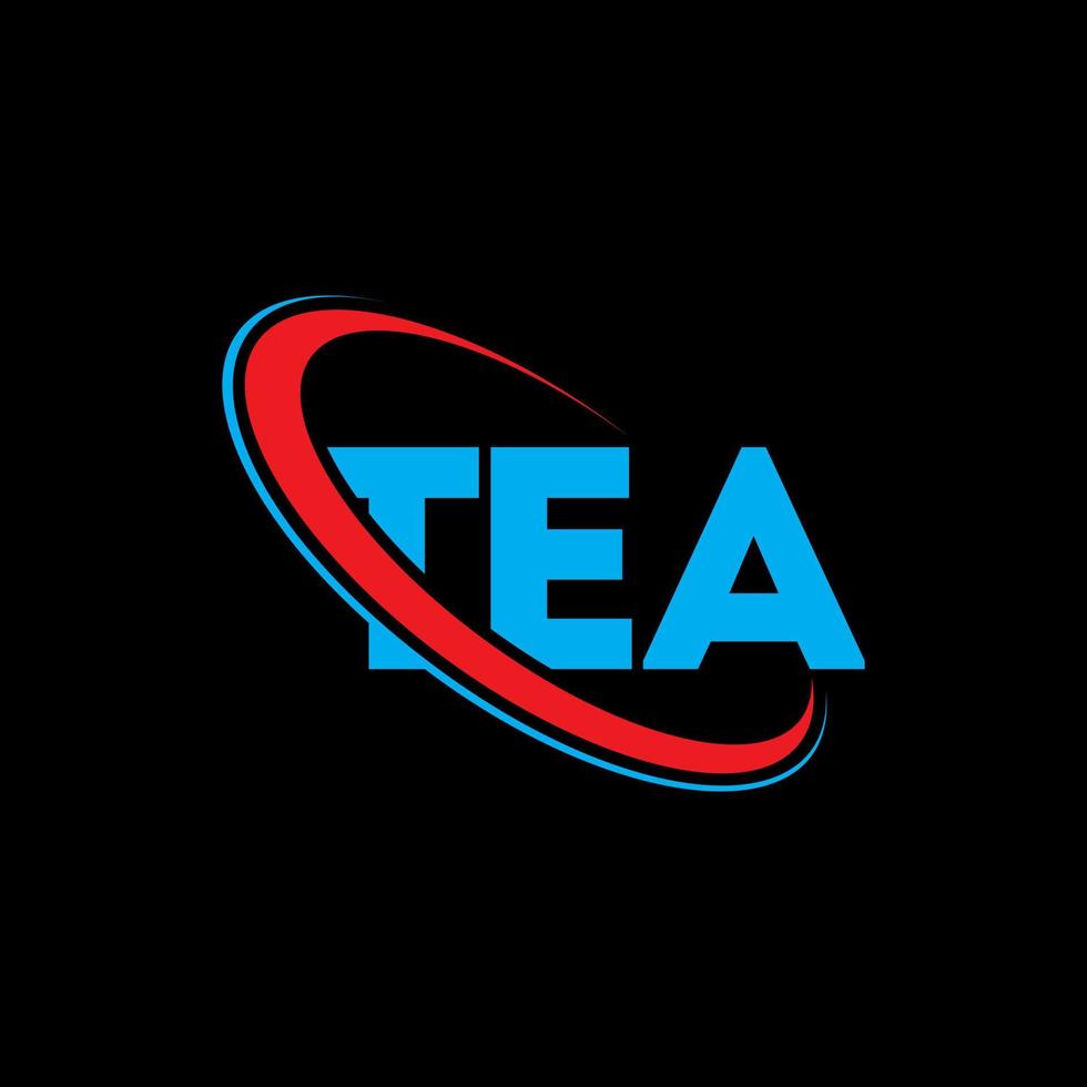 logo del tè. lettera del tè. design del logo della lettera del tè. iniziali del logo del tè legate al cerchio e al logo del monogramma maiuscolo. tipografia del tè per il marchio tecnologico, commerciale e immobiliare. vettore