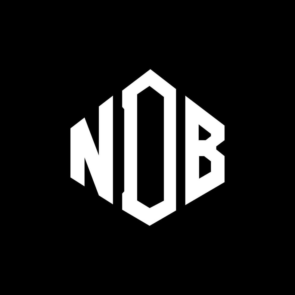 design del logo della lettera ndb con forma poligonale. ndb poligono e design del logo a forma di cubo. ndb modello di logo vettoriale esagonale colori bianco e nero. monogramma ndb, logo aziendale e immobiliare.