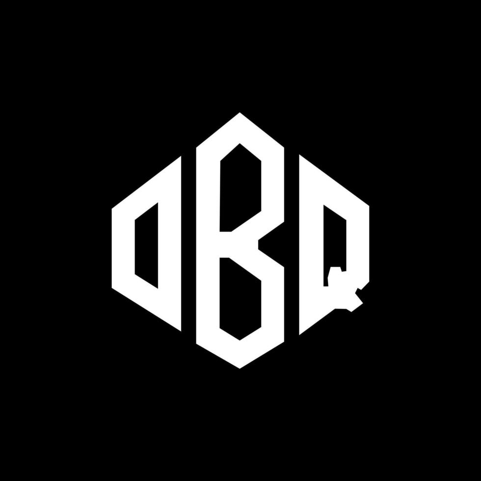 design del logo della lettera obq con forma poligonale. obq poligono e design del logo a forma di cubo. obq esagono vettore logo modello colori bianco e nero. monogramma obq, logo aziendale e immobiliare.