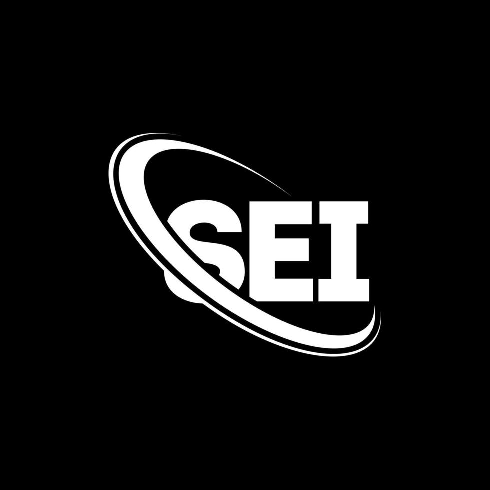 sei logo. sei lettera. design del logo della lettera sei. iniziali sei logo abbinate a cerchio e logo monogramma maiuscolo. tipografia sei per il marchio tecnologico, commerciale e immobiliare. vettore