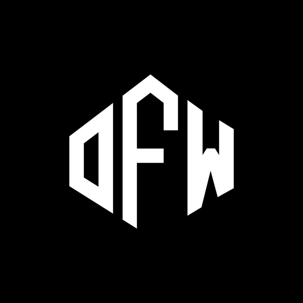 design del logo della lettera ofw con forma poligonale. design del logo a forma di poligono e cubo ofw. ofw modello di logo vettoriale esagonale colori bianco e nero. monogramma ofw, logo aziendale e immobiliare.