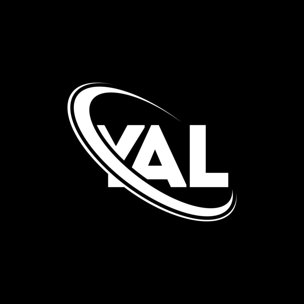 il tuo logo. la tua lettera. design del logo della lettera yal. iniziali yal logo collegate con cerchio e logo monogramma maiuscolo. tipografia yal per il marchio tecnologico, commerciale e immobiliare. vettore