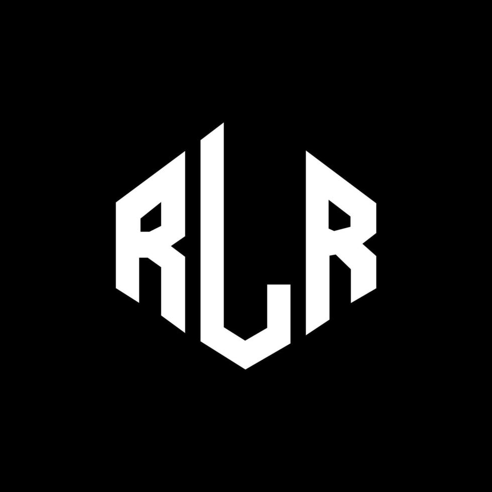 design del logo della lettera rlr con forma poligonale. rlr poligono e design del logo a forma di cubo. rlr modello di logo vettoriale esagonale colori bianco e nero. monogramma rlr, logo aziendale e immobiliare.