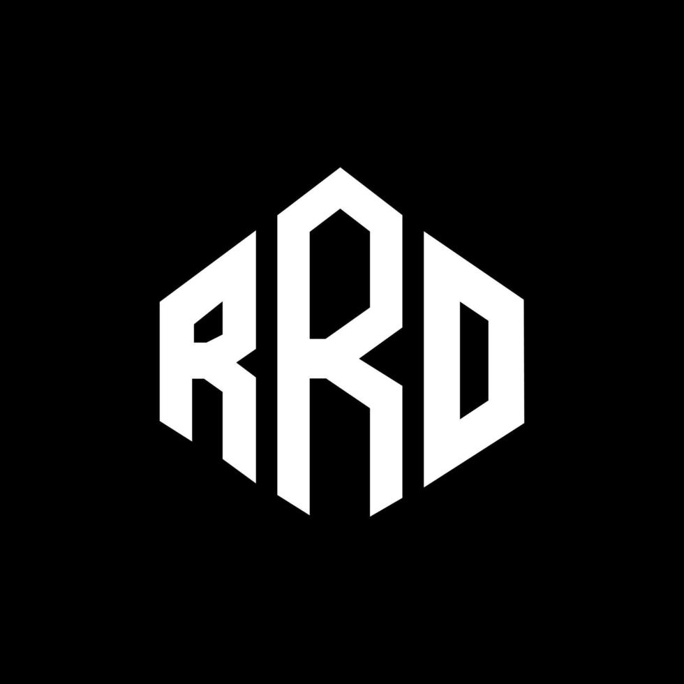 design del logo della lettera rro con forma poligonale. rro poligono e design del logo a forma di cubo. rro modello di logo vettoriale esagonale colori bianco e nero. monogramma rro, logo aziendale e immobiliare.