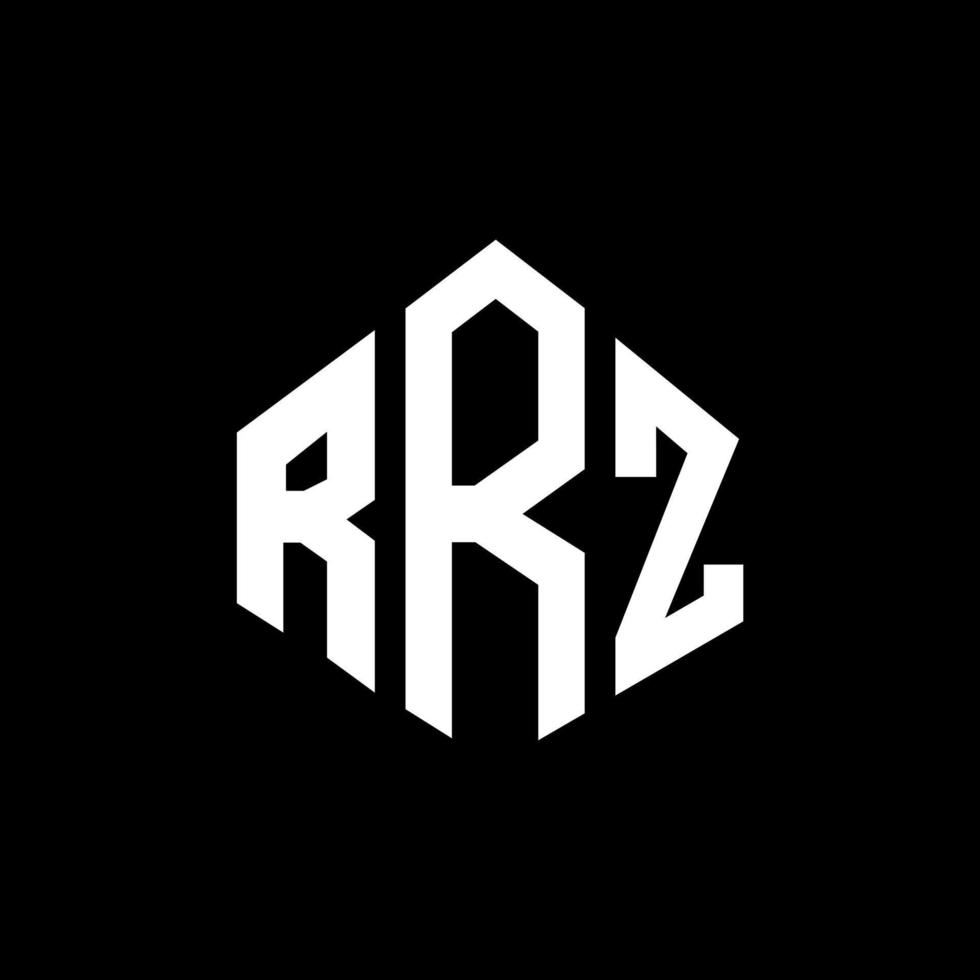 rrz lettera logo design con forma poligonale. rrz poligono e design del logo a forma di cubo. rrz modello di logo vettoriale esagonale colori bianco e nero. monogramma rrz, logo aziendale e immobiliare.