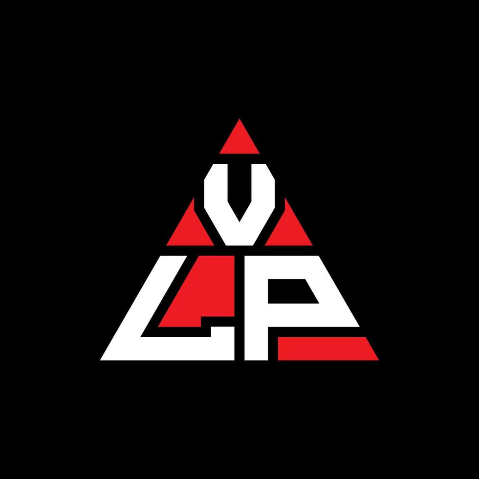 design del logo della lettera del triangolo vlp con forma triangolare. monogramma di design del logo del triangolo vlp. modello di logo vettoriale triangolo vlp con colore rosso. logo triangolare vlp logo semplice, elegante e lussuoso.