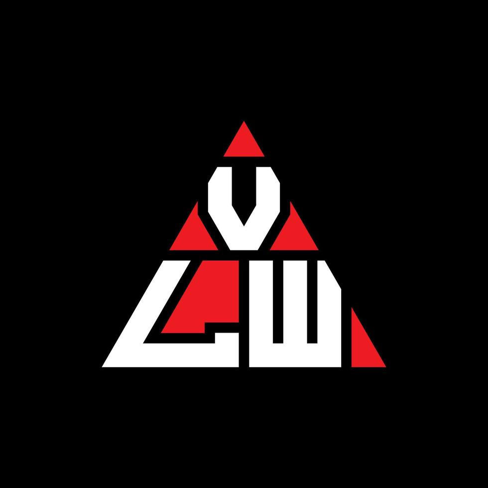 design del logo della lettera del triangolo vlw con forma triangolare. monogramma di design del logo del triangolo vlw. modello di logo vettoriale triangolo vlw con colore rosso. logo triangolare vlw logo semplice, elegante e lussuoso.