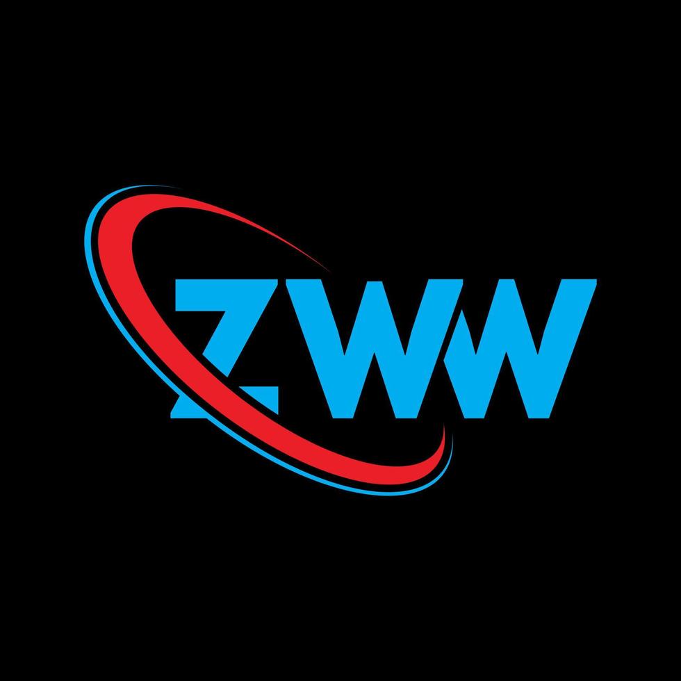 zww logo. zww lettera. zww lettera logo design. iniziali zww logo collegate con cerchio e logo monogramma maiuscolo. tipografia zww per il marchio tecnologico, commerciale e immobiliare. vettore