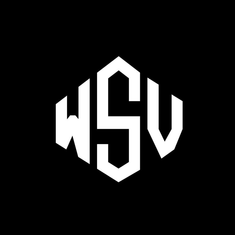wsv lettera logo design con forma poligonale. wsv poligono e design del logo a forma di cubo. wsv esagono vettore logo modello colori bianco e nero. monogramma wsv, logo aziendale e immobiliare.