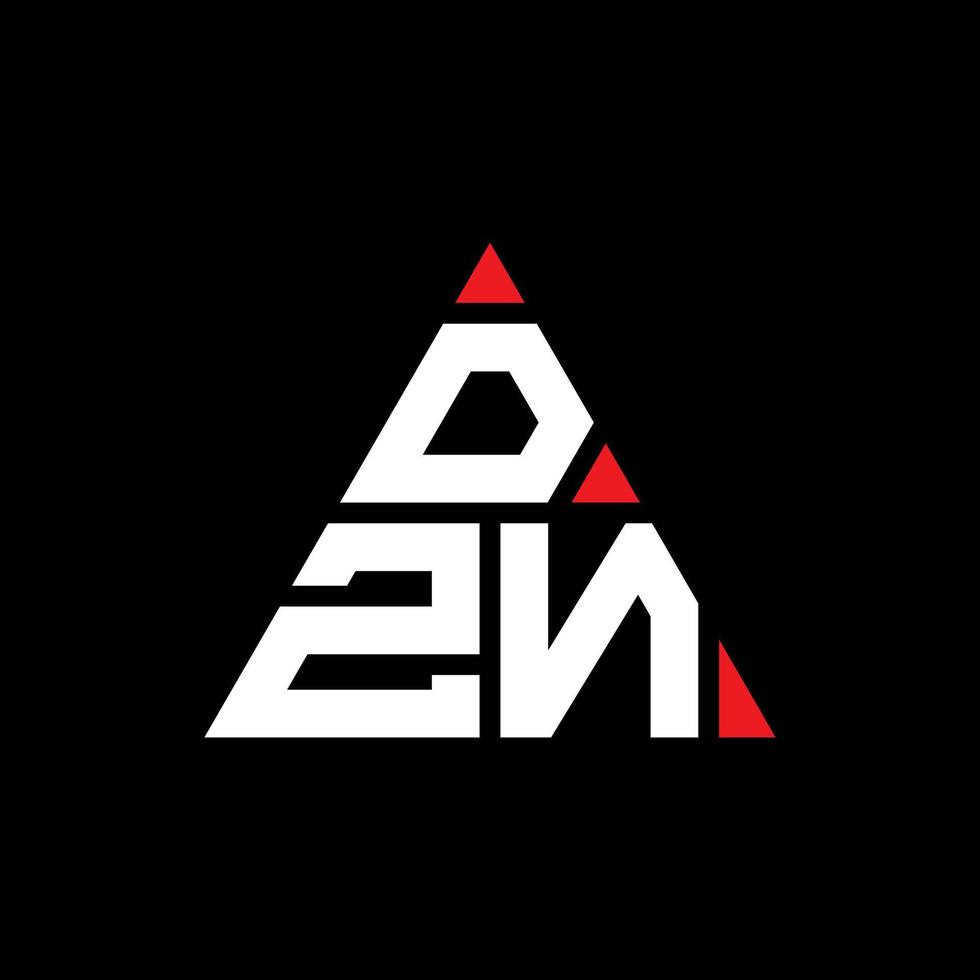 dzn triangolo lettera logo design con forma triangolare. dzn triangolo logo design monogramma. modello di logo vettoriale triangolo dzn con colore rosso. dzn logo triangolare logo semplice, elegante e lussuoso.