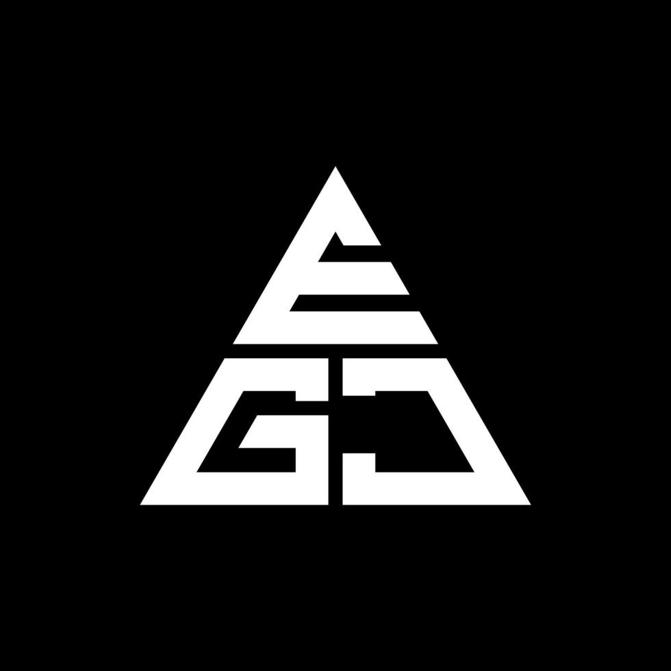 egj triangolo lettera logo design con forma triangolare. monogramma egj triangolo logo design. modello di logo vettoriale triangolo egj con colore rosso. egj logo triangolare logo semplice, elegante e lussuoso.