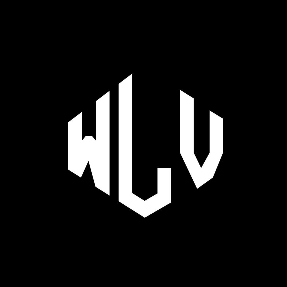 wlv lettera logo design con forma poligonale. wlv poligono e design del logo a forma di cubo. wlv modello di logo vettoriale esagonale colori bianco e nero. monogramma wlv, logo aziendale e immobiliare.