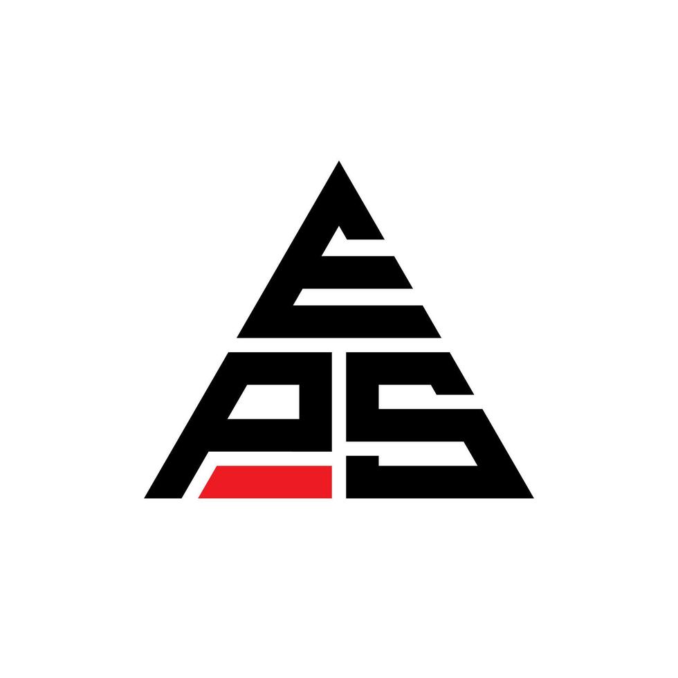 eps triangolo lettera logo design con forma triangolare. monogramma eps triangolo logo design. modello di logo vettoriale triangolo eps con colore rosso. eps logo triangolare logo semplice, elegante e lussuoso.