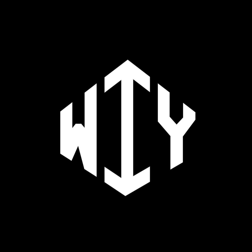 design del logo della lettera wiy con forma poligonale. Wiy poligono e design del logo a forma di cubo. Wiy esagonale modello logo vettoriale colori bianco e nero. monogramma wiy, logo aziendale e immobiliare.