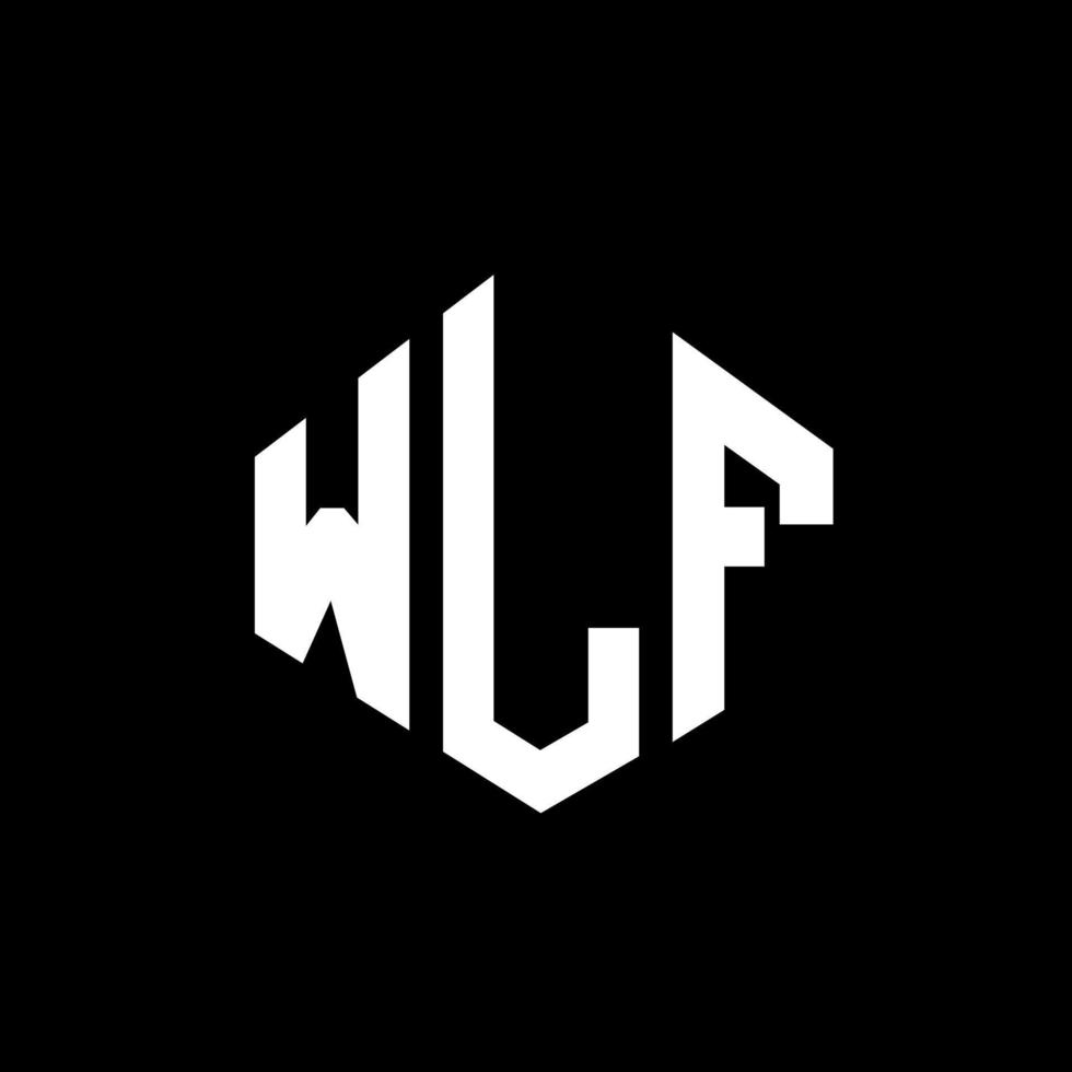 logo lettera wlf con forma poligonale. wlf poligono e design del logo a forma di cubo. wlf esagonale modello logo vettoriale colori bianco e nero. monogramma wlf, logo aziendale e immobiliare.