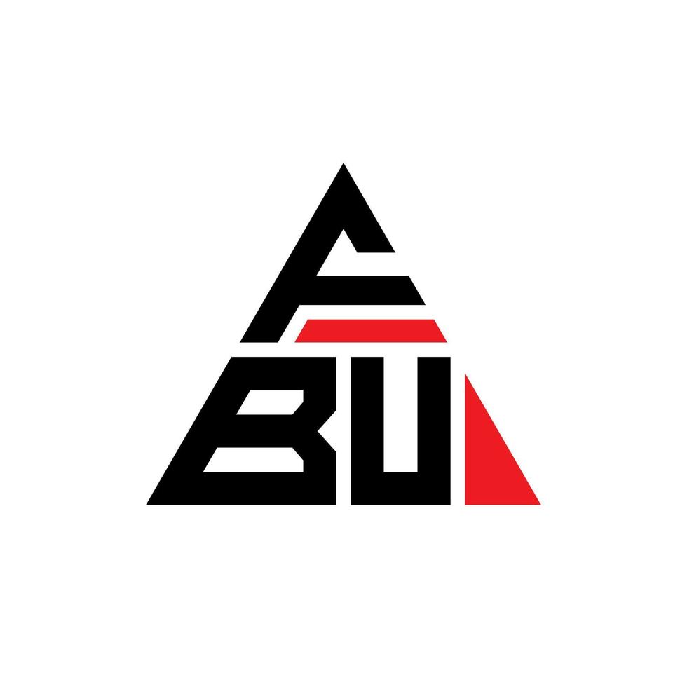 design del logo della lettera triangolare fbu con forma triangolare. Monogramma di design del logo del triangolo fbu. modello di logo vettoriale triangolo fbu con colore rosso. logo triangolare fbu logo semplice, elegante e lussuoso.