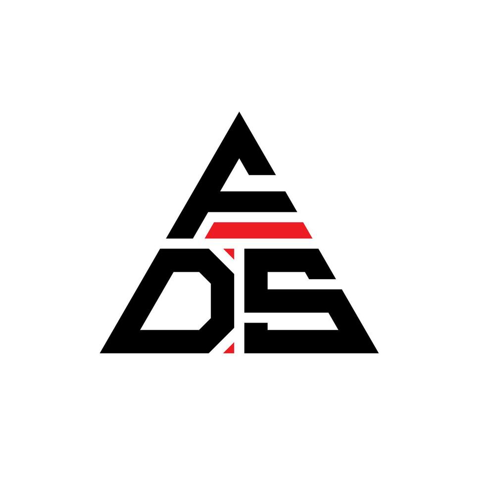 design del logo della lettera triangolare fds con forma triangolare. monogramma di design del logo del triangolo fds. modello di logo vettoriale triangolo fds con colore rosso. logo triangolare fds logo semplice, elegante e lussuoso.