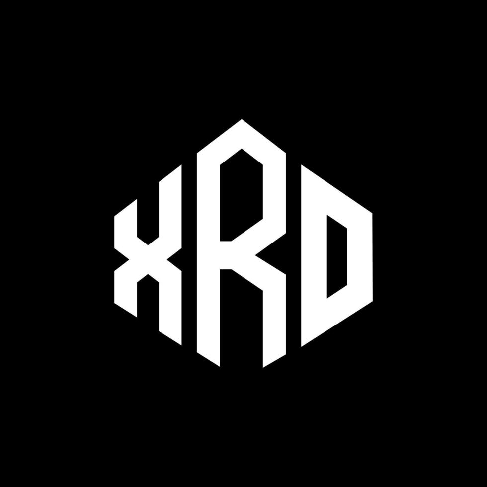 design del logo della lettera xro con forma poligonale. xro poligono e design del logo a forma di cubo. xro esagono logo vettoriale modello bianco e nero. monogramma xro, logo aziendale e immobiliare.