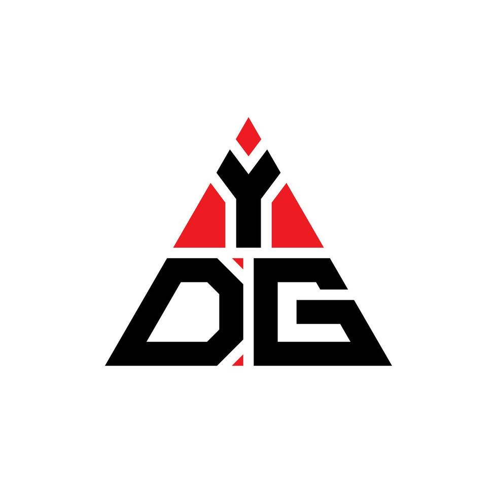 design del logo della lettera del triangolo ydg con forma triangolare. ydg triangolo logo design monogramma. modello di logo vettoriale triangolo ydg con colore rosso. logo triangolare ydg logo semplice, elegante e lussuoso.