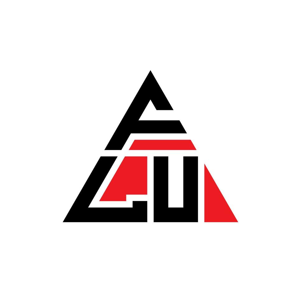 design del logo della lettera del triangolo dell'influenza con forma triangolare. monogramma design logo triangolo influenza. modello di logo vettoriale triangolo influenzale con colore rosso. logo triangolare influenza logo semplice, elegante e lussuoso.