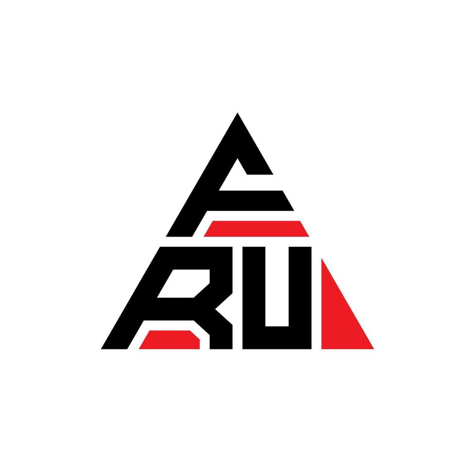 logo della lettera triangolare fru con forma triangolare. monogramma di design logo triangolo fru. modello di logo di vettore triangolo fru con colore rosso. logo triangolare fru logo semplice, elegante e lussuoso.