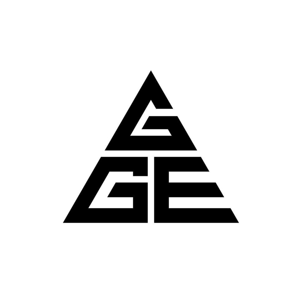 design del logo della lettera triangolare gge con forma triangolare. monogramma di design del logo del triangolo gge. modello di logo vettoriale triangolo gge con colore rosso. logo triangolare gge logo semplice, elegante e lussuoso.