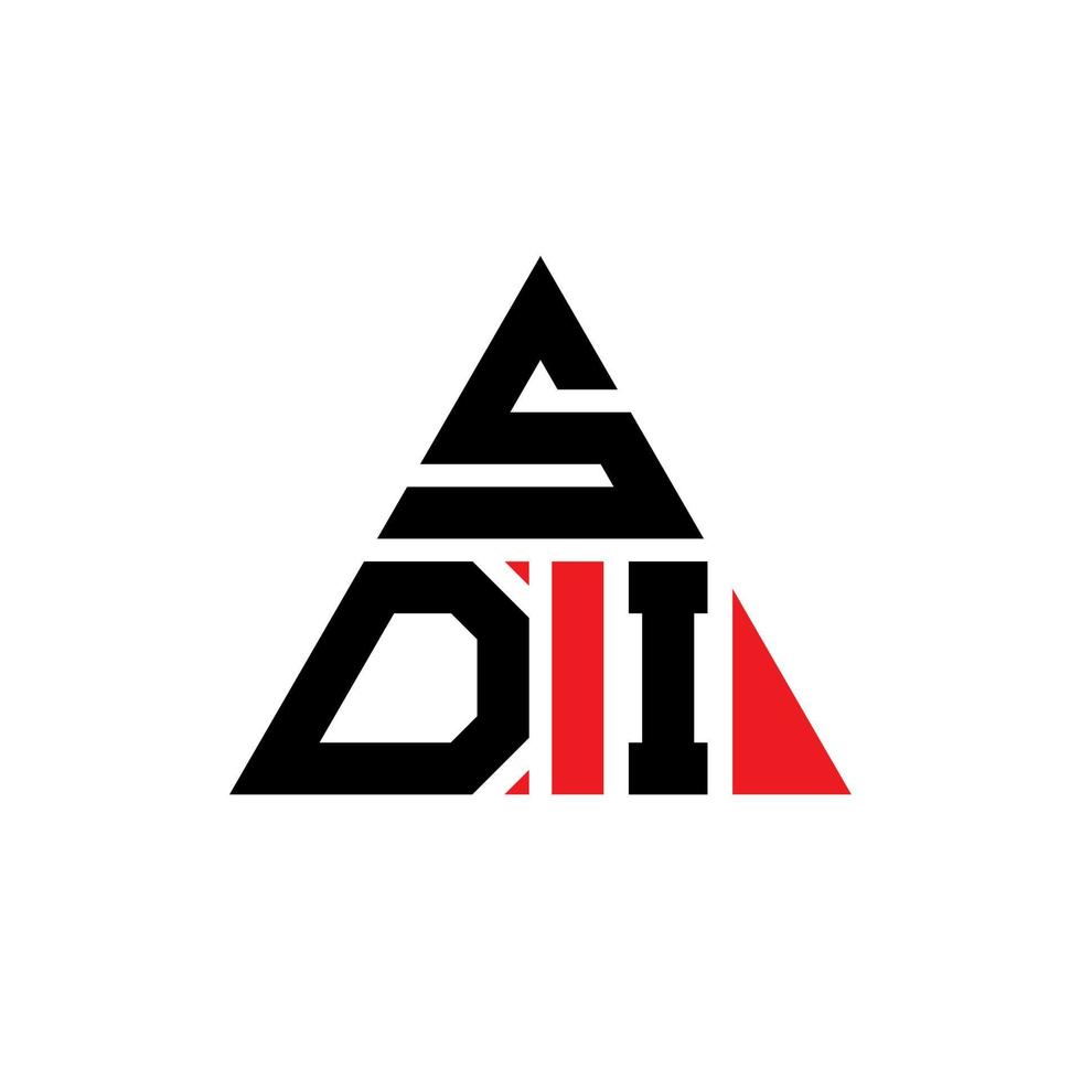 design del logo della lettera del triangolo sdi con forma triangolare. monogramma di design del logo del triangolo sdi. modello di logo vettoriale triangolo sdi con colore rosso. logo triangolare sdi logo semplice, elegante e lussuoso.