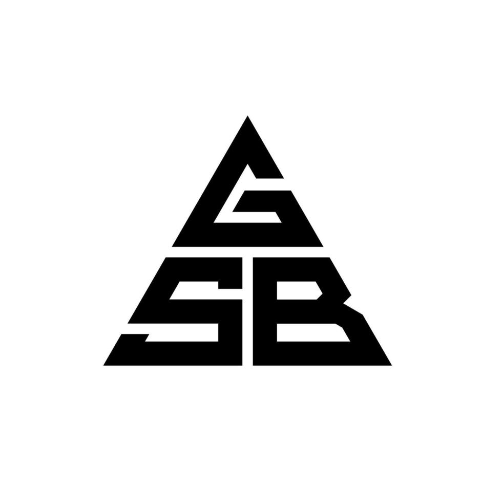 design del logo della lettera del triangolo gsb con forma triangolare. gsb triangolo logo design monogramma. modello di logo vettoriale triangolo gsb con colore rosso. logo triangolare gsb logo semplice, elegante e lussuoso.